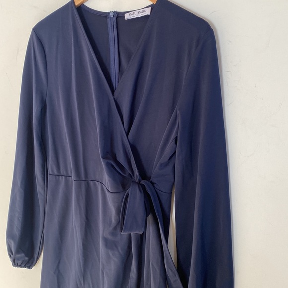 (A8) NEW Kate Kasin Women Mini Wrap V Neck Casual Summer Dress, Size L, NWOT - Picture 7 of 12